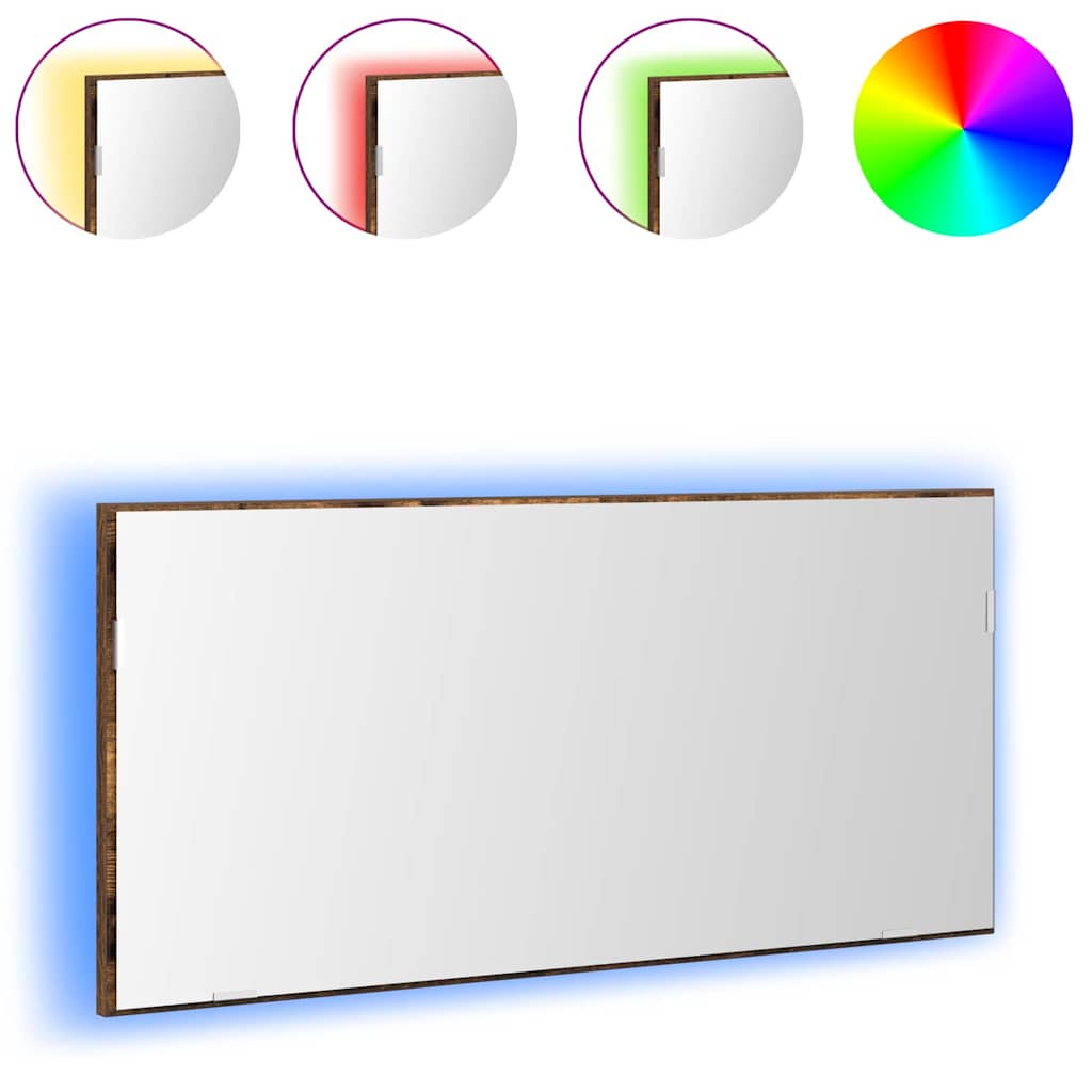 Mirror Wall-mounted Brown 80 x 37 cm Glass and Engineered Wood