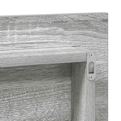 Mirror High grey sonoma 80 x 37 cm Glass and Engineered Wood