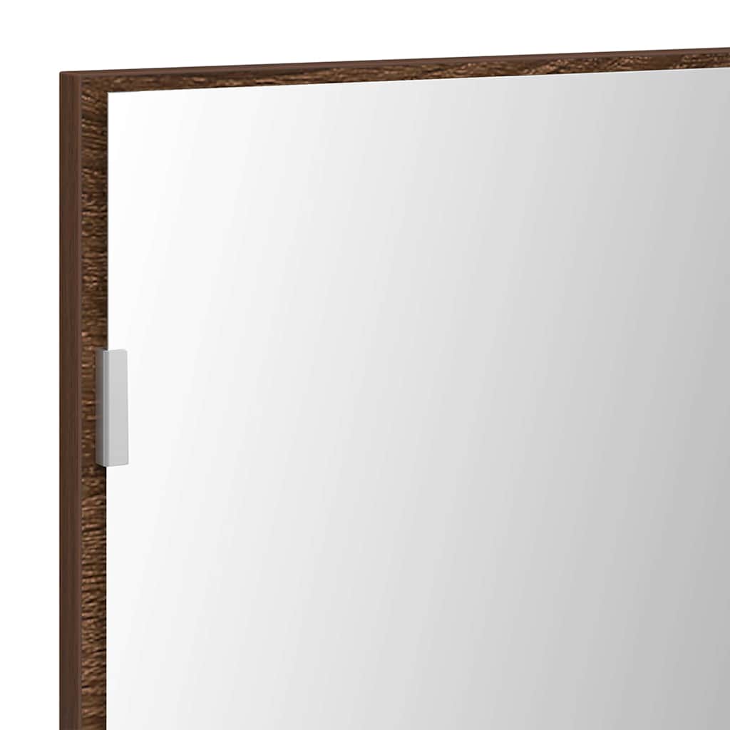 Mirror Brown oak 80 x 37 cm Glass and Engineered Wood