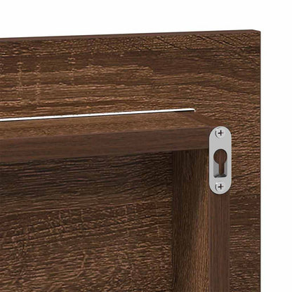 Mirror Brown oak 80 x 37 cm Glass and Engineered Wood