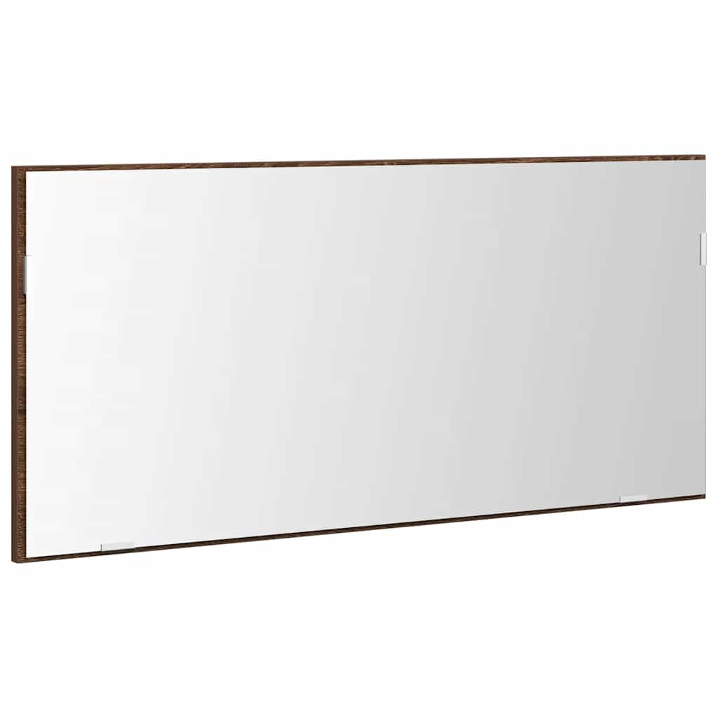 Mirror Brown oak 80 x 37 cm Glass and Engineered Wood
