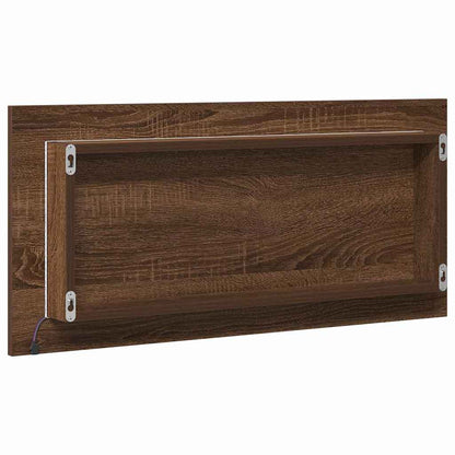 Mirror Brown oak 80 x 37 cm Glass and Engineered Wood