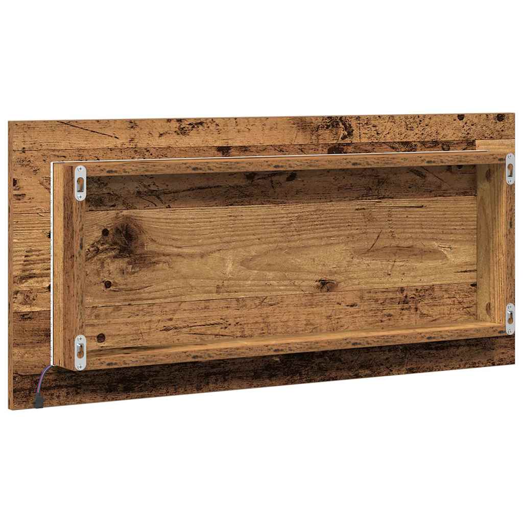 Mirror Old wood 80 x 37 cm Glass and Engineered Wood