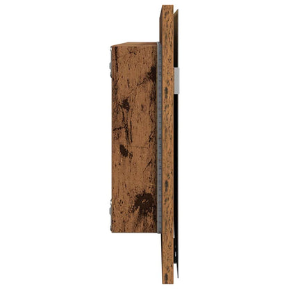 Mirror Old wood 80 x 37 cm Glass and Engineered Wood