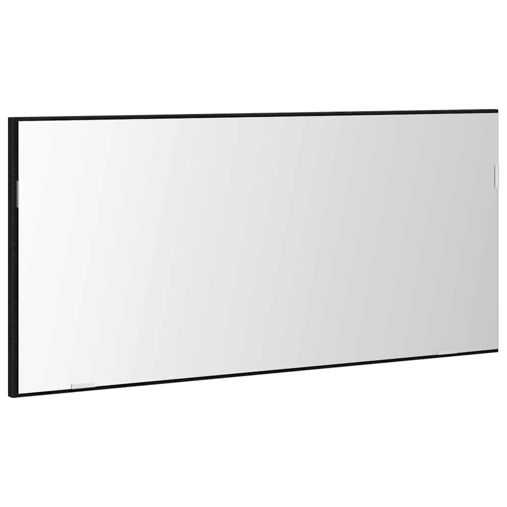 Mirror Black oak 80 x 37 cm Glass and Engineered Wood