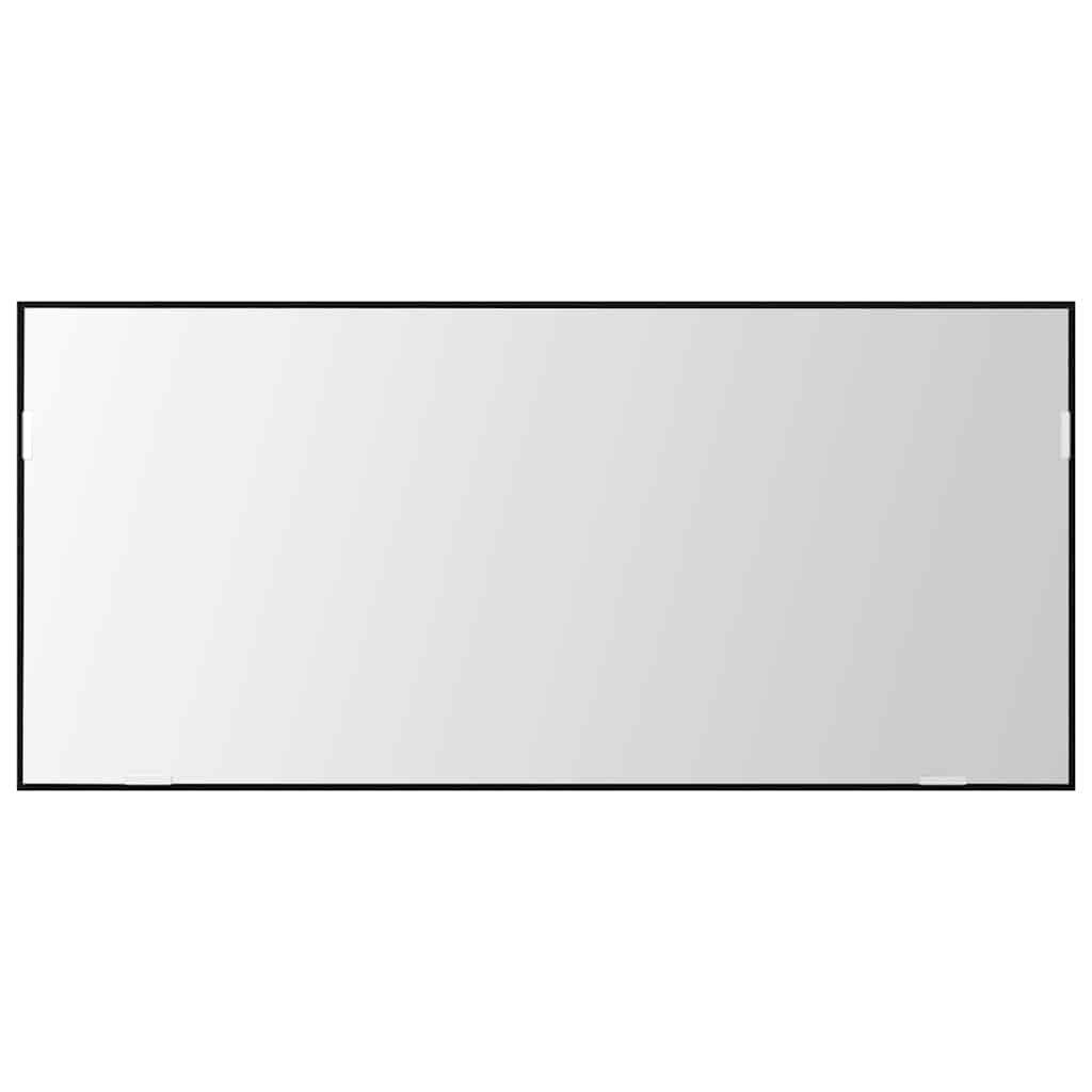Mirror Black oak 80 x 37 cm Glass and Engineered Wood