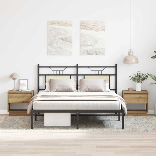 Nightstand 2 pcs Artisan Oak 45 x 34 x 44 cm Engineered Wood