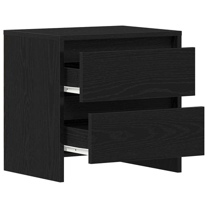 Bedside Cabinet Black Oak 45 x 34 x 44.5 cm Engineered Wood