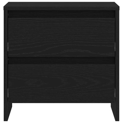 Bedside Cabinet with Drawer 2 pcs Black Oak 45 x 34 x 44.5 cm