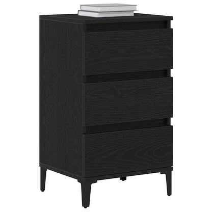 Bedside Cabinet Black Oak 45 x 35 x 44 cm Engineered Wood