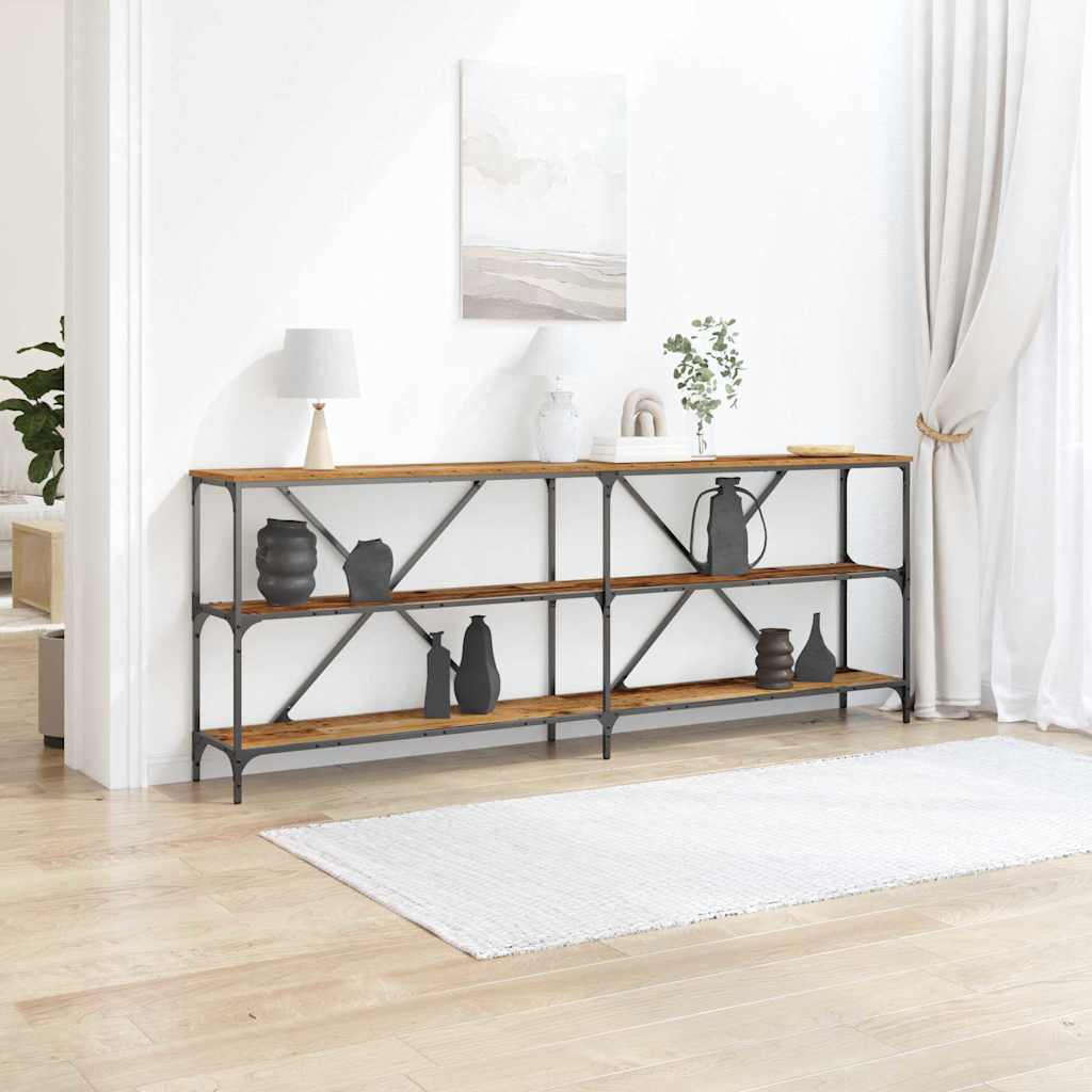 Console Table Old Wood 200 x 30 x 75 cm Engineered Wood