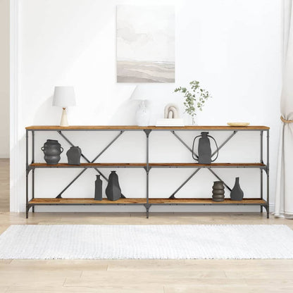 Console Table Old Wood 200 x 30 x 75 cm Engineered Wood