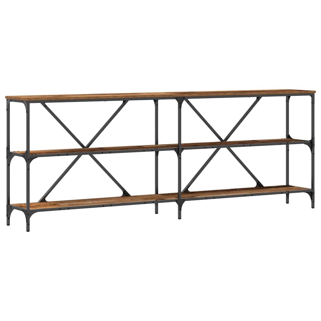 Console Table Old Wood 200 x 30 x 75 cm Engineered Wood