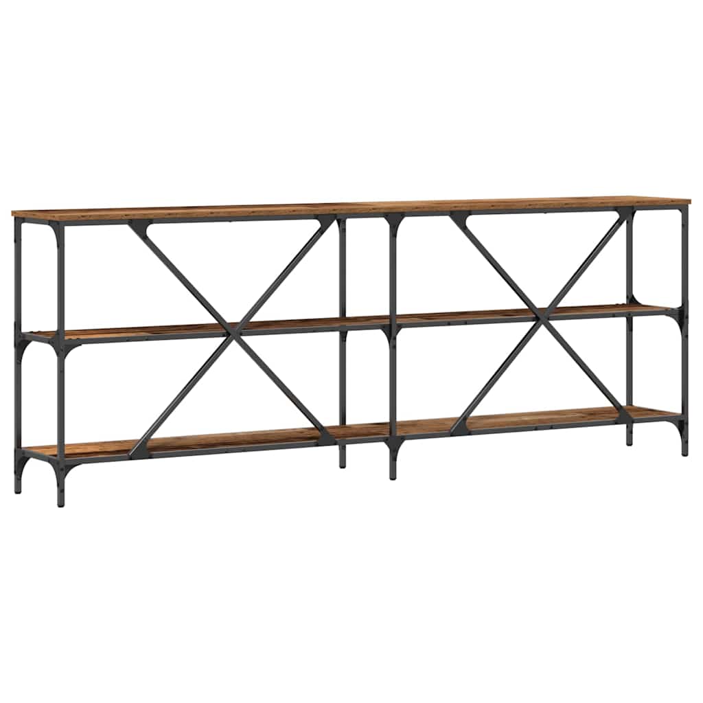 Console Table Old Wood 200 x 30 x 75 cm Engineered Wood