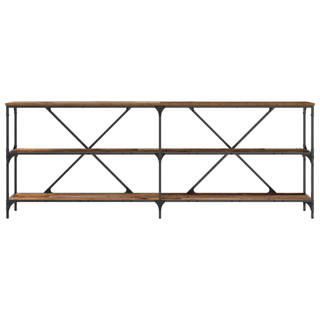 Console Table Old Wood 200 x 30 x 75 cm Engineered Wood