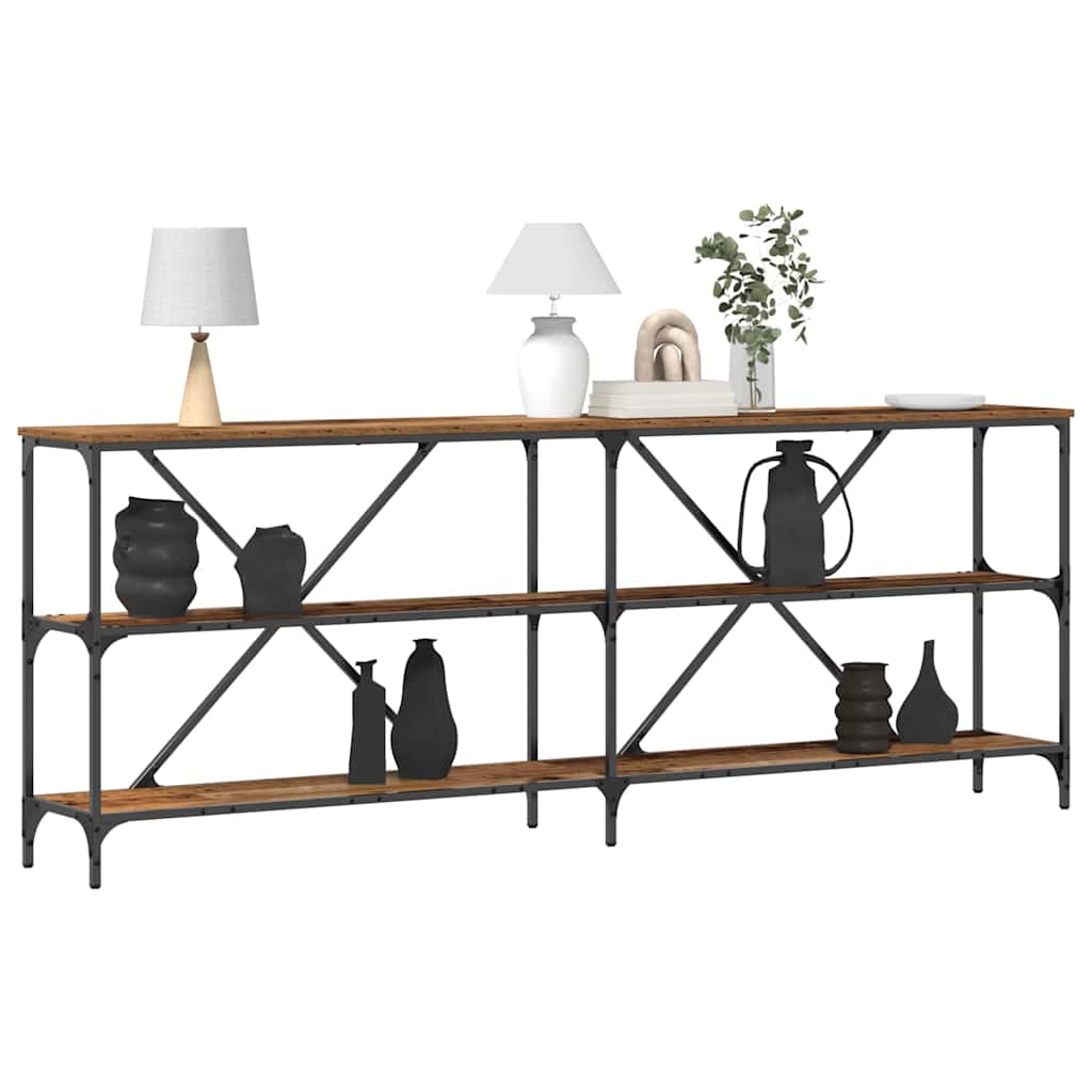 Console Table Old Wood 200 x 30 x 75 cm Engineered Wood