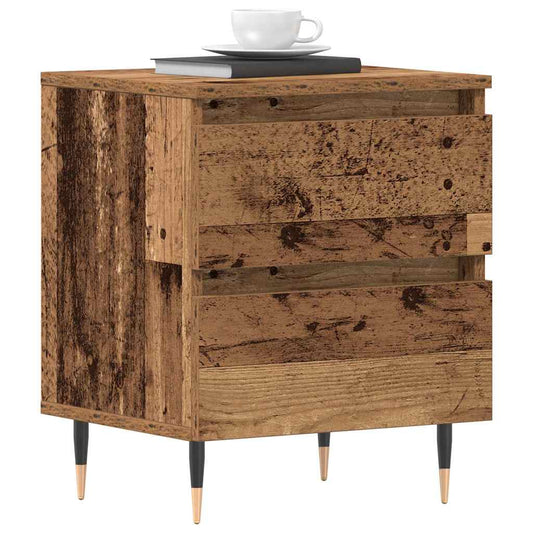 Bedside Cabinet 2 pcs Old Wood 40 x 35 x 50 cm Engineered Wood