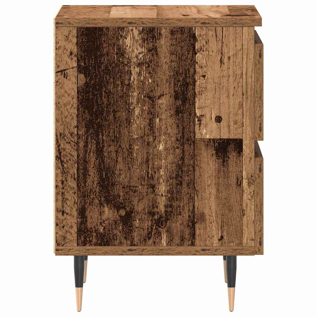 Bedside Cabinet 2 pcs Old Wood 40 x 35 x 50 cm Engineered Wood