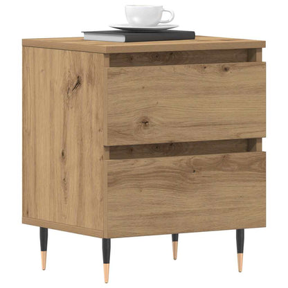 Bedside Cabinet with Drawer 2 pcs Artisan oak 40 x 35 x 50 cm