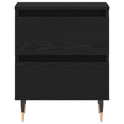 Bedside Cabinet Black Oak 40 x 35 x 50 cm Engineered Wood