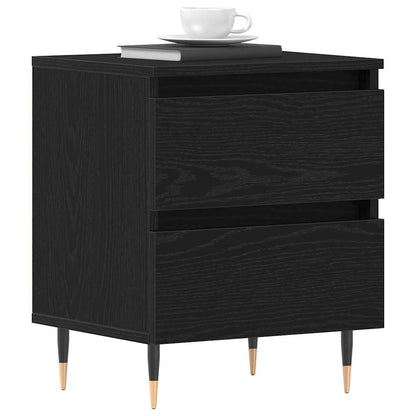 Bedside Cabinet Black Oak 40 x 35 x 50 cm Engineered Wood
