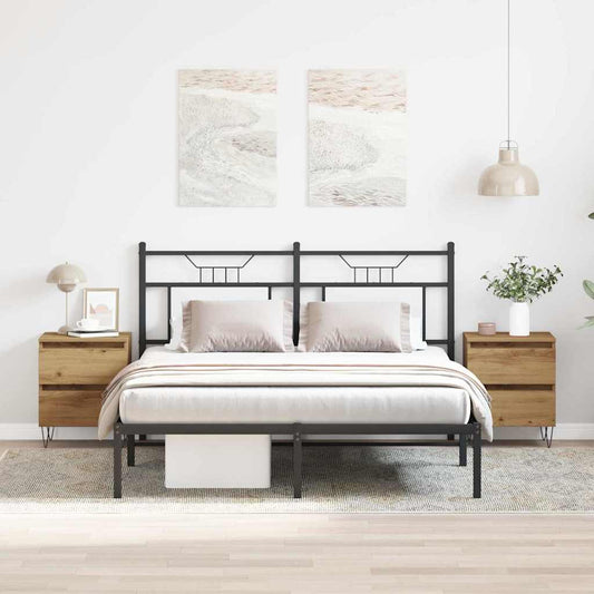 Bedside Cabinet with Drawer 2 pcs Artisan oak 40 x 35 x 50 cm