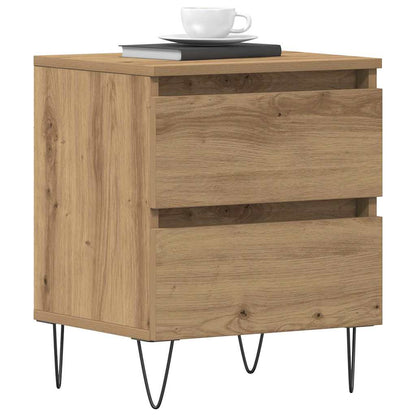 Bedside Cabinet with Drawer 2 pcs Artisan oak 40 x 35 x 50 cm