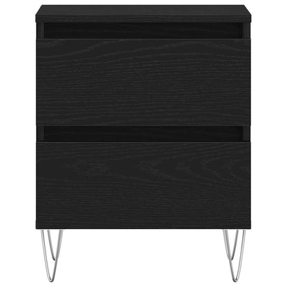Bedside Cabinet 2 pcs Black oak 40 x 35 x 50 cm Engineered wood