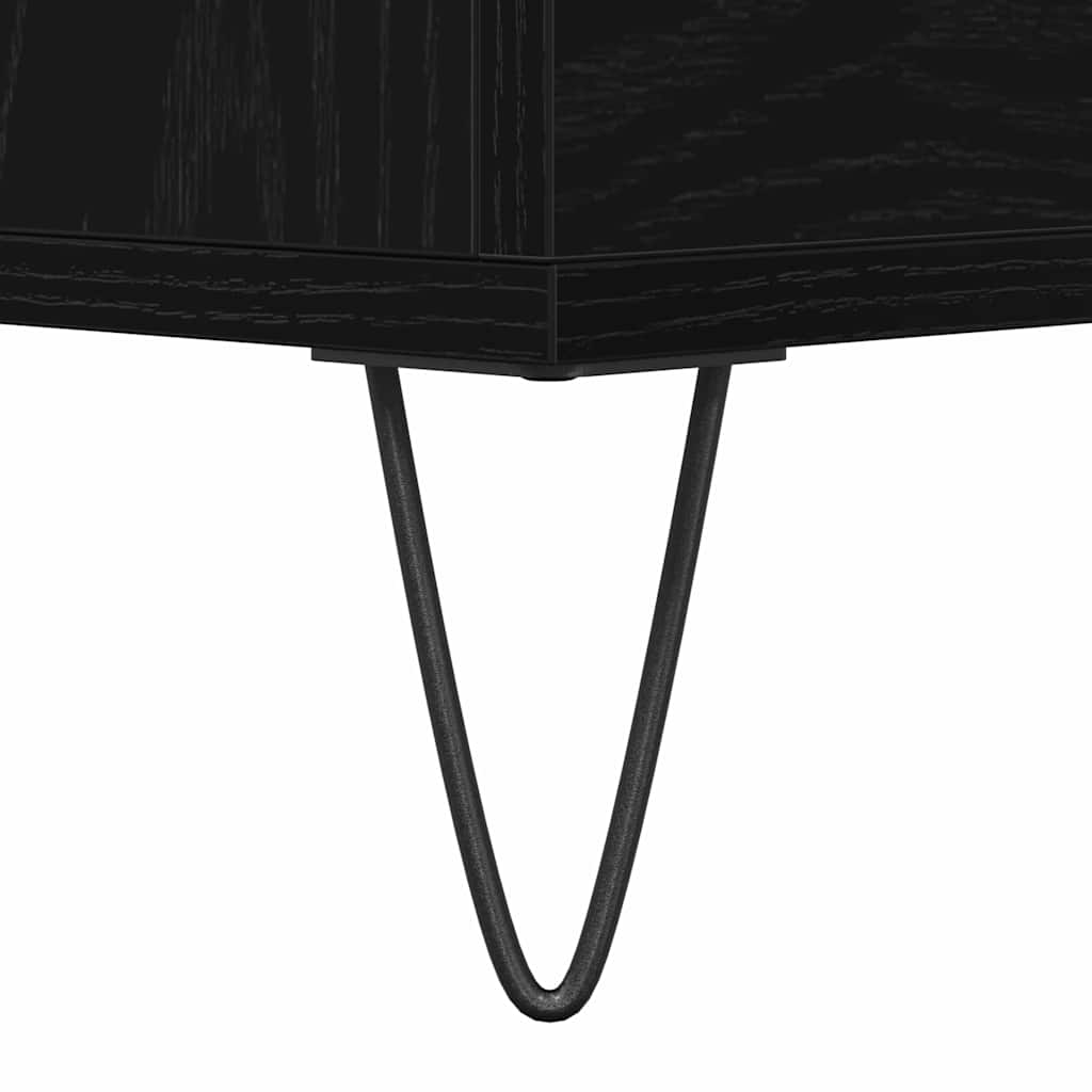 Sideboard with Drawer Black Oak 60 x 35 x 70 cm Engineered Wood