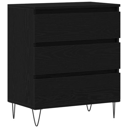 Sideboard with Drawer Black Oak 60 x 35 x 70 cm Engineered Wood