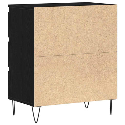 Sideboard with Drawer Black Oak 60 x 35 x 70 cm Engineered Wood