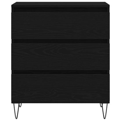Sideboard with Drawer Black Oak 60 x 35 x 70 cm Engineered Wood