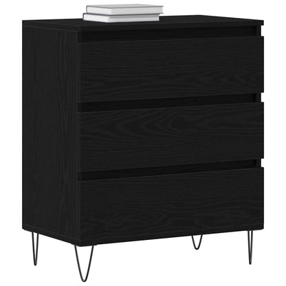 Sideboard with Drawer Black Oak 60 x 35 x 70 cm Engineered Wood