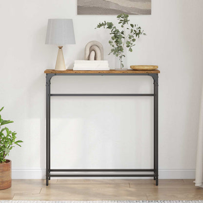 Console Table Old Wood 75 x 19.5 x 75 cm Engineered Wood