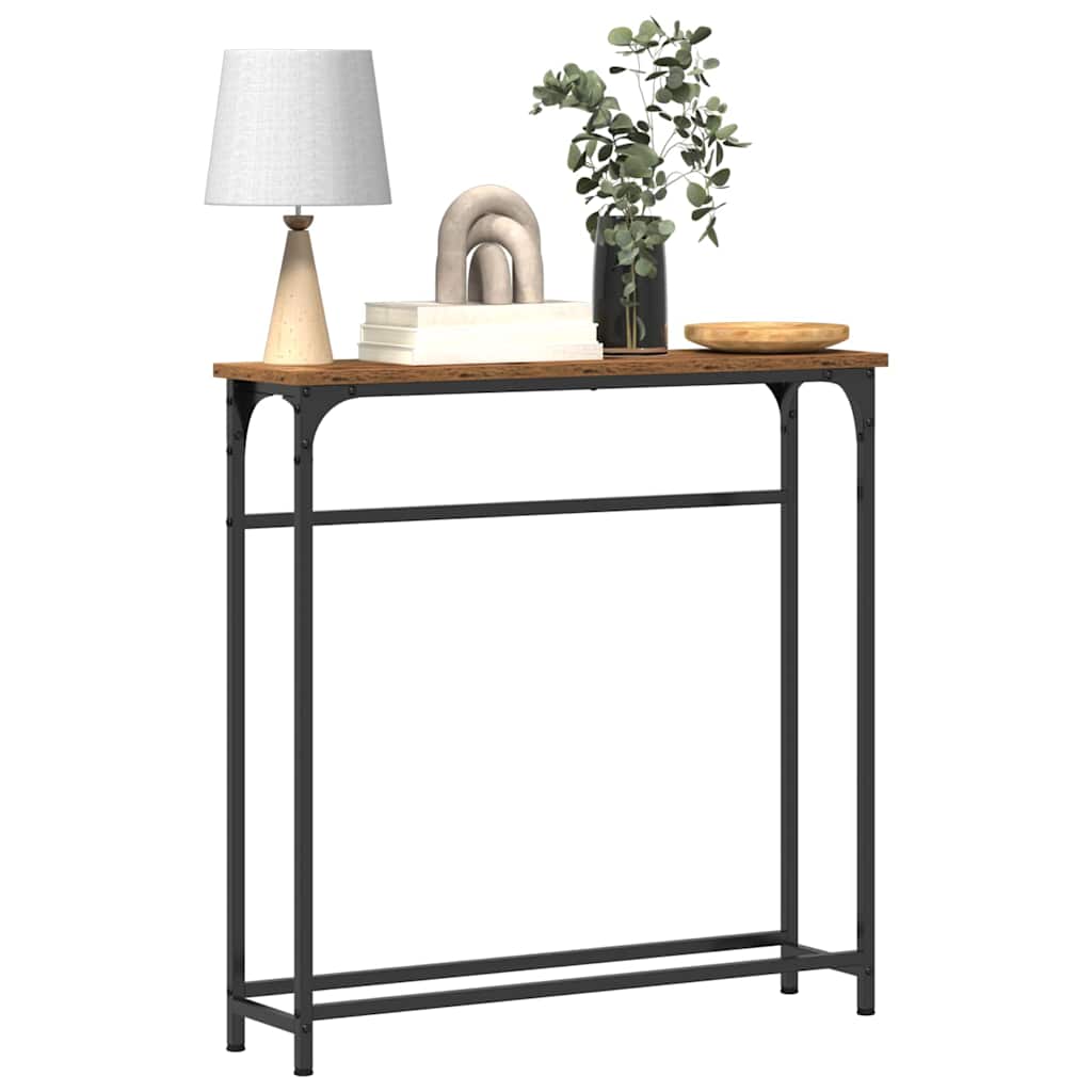 Console Table Old Wood 75 x 19.5 x 75 cm Engineered Wood