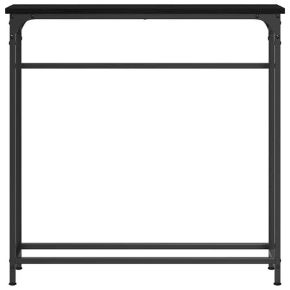 Console Table Black Oak 75 x 19.5 x 75 cm Engineered Wood