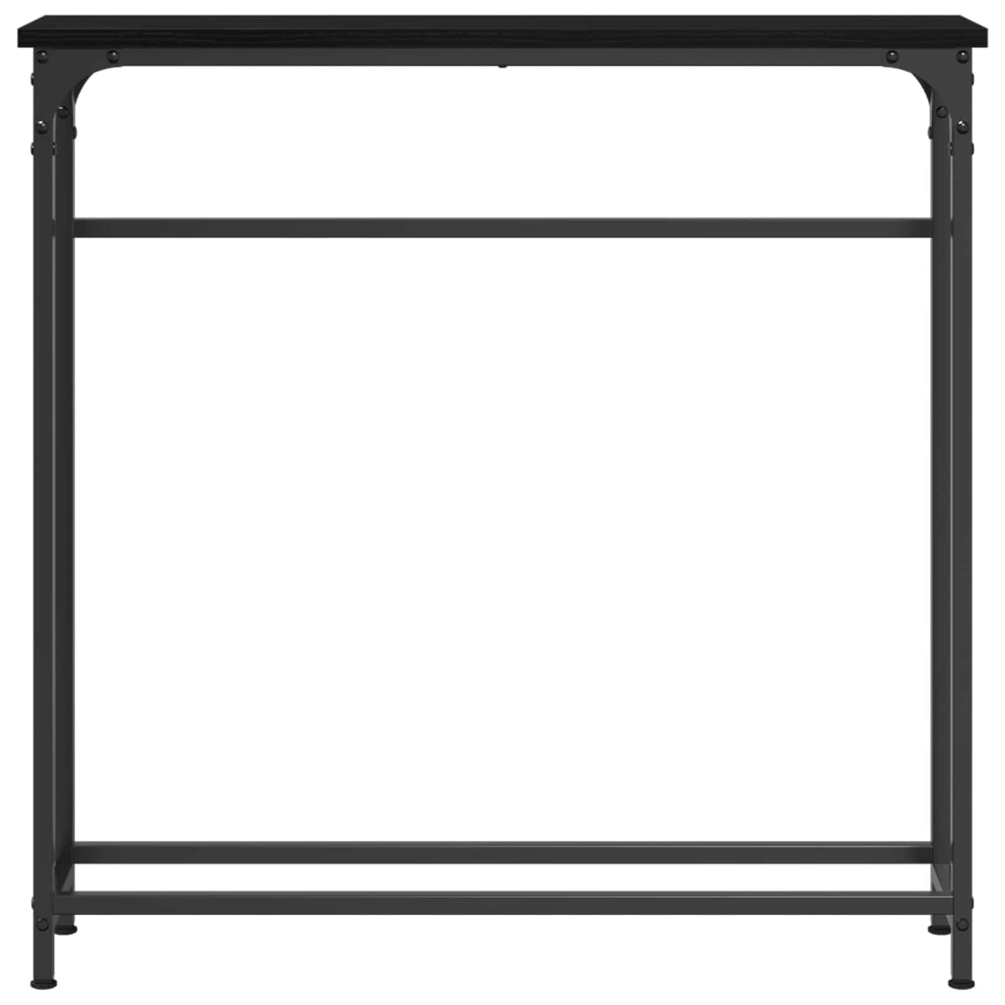 Console Table Black Oak 75 x 19.5 x 75 cm Engineered Wood