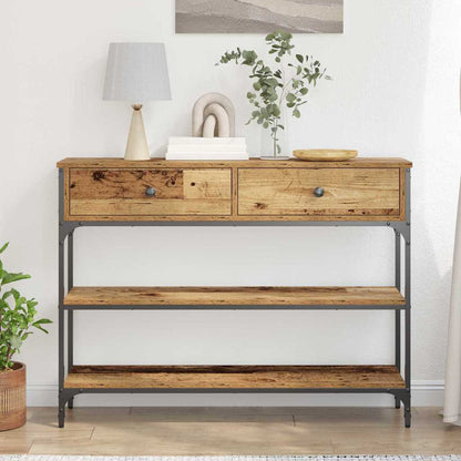 Console Table Old Wood 100 x 25 x 75 cm Engineered Wood