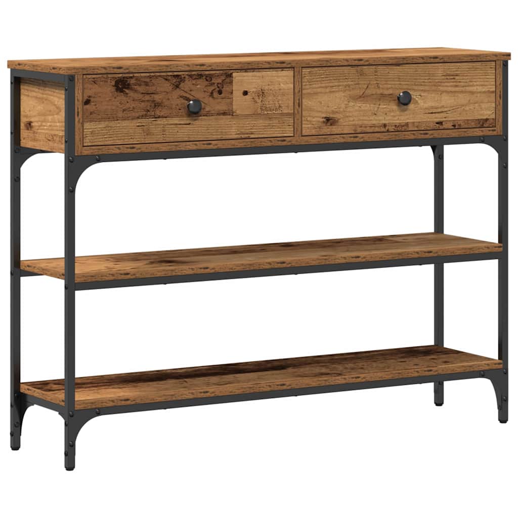 Console Table Old Wood 100 x 25 x 75 cm Engineered Wood