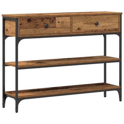 Console Table Old Wood 100 x 25 x 75 cm Engineered Wood
