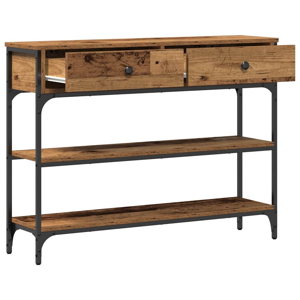 Console Table Old Wood 100 x 25 x 75 cm Engineered Wood