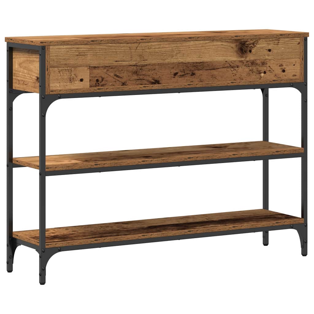 Console Table Old Wood 100 x 25 x 75 cm Engineered Wood