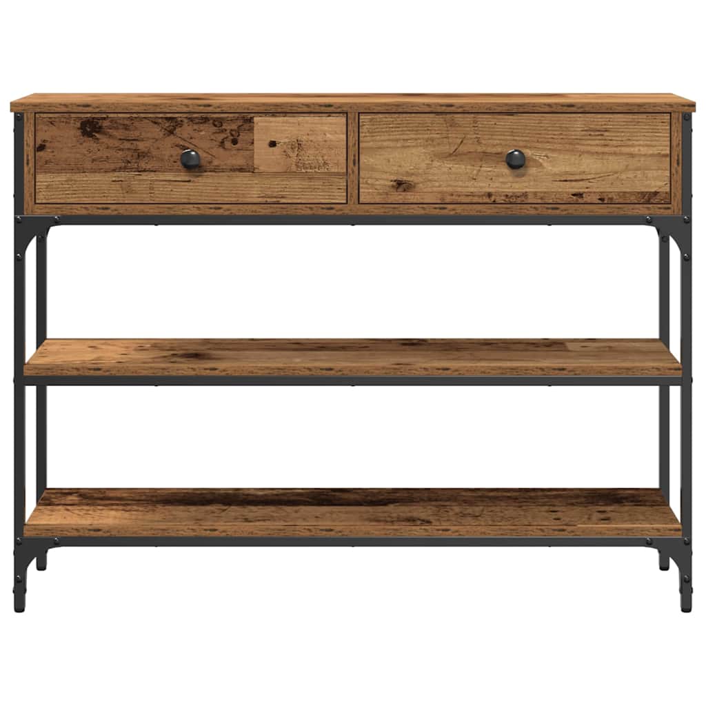 Console Table Old Wood 100 x 25 x 75 cm Engineered Wood
