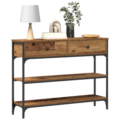 Console Table Old Wood 100 x 25 x 75 cm Engineered Wood