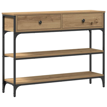 Console Table Artisan Oak 100 x 25 x 75 cm Engineered Wood