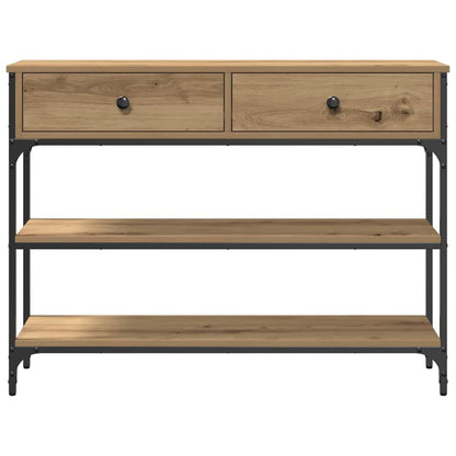 Console Table Artisan Oak 100 x 25 x 75 cm Engineered Wood