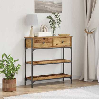 Console Table Old Wood 72.5 x 25 x 75 cm Engineered Wood