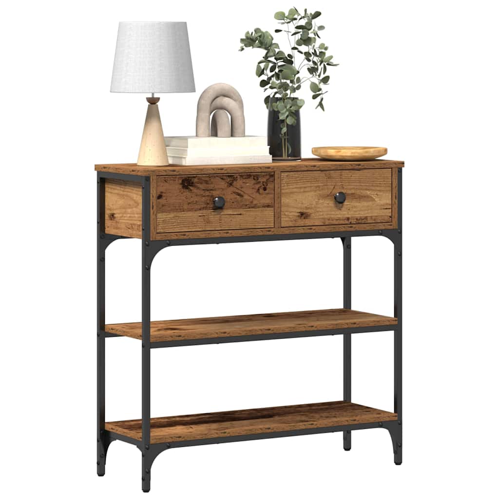 Console Table Old Wood 72.5 x 25 x 75 cm Engineered Wood