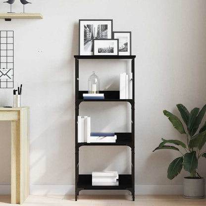 Bookshelf 3-Tier 50 x 33 x 117.5 cm Engineered Wood Black Oak