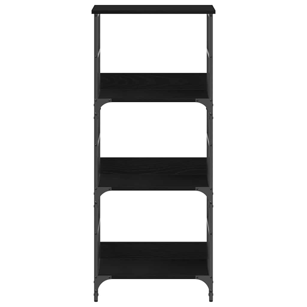 Bookshelf 3-Tier 50 x 33 x 117.5 cm Engineered Wood Black Oak